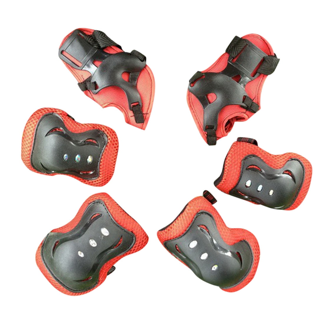 6pcs Set Butterfly Elbow Wrist Knee Pads Sport Safety Protective Gear Guard for Children Skateboard Skating Cycling... by