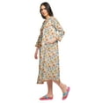 thumbnail image 2 of Moomaya Nightwear For Women Printed 3/4th Sleeve Cotton Knee Length Sleepwear, 2 of 6