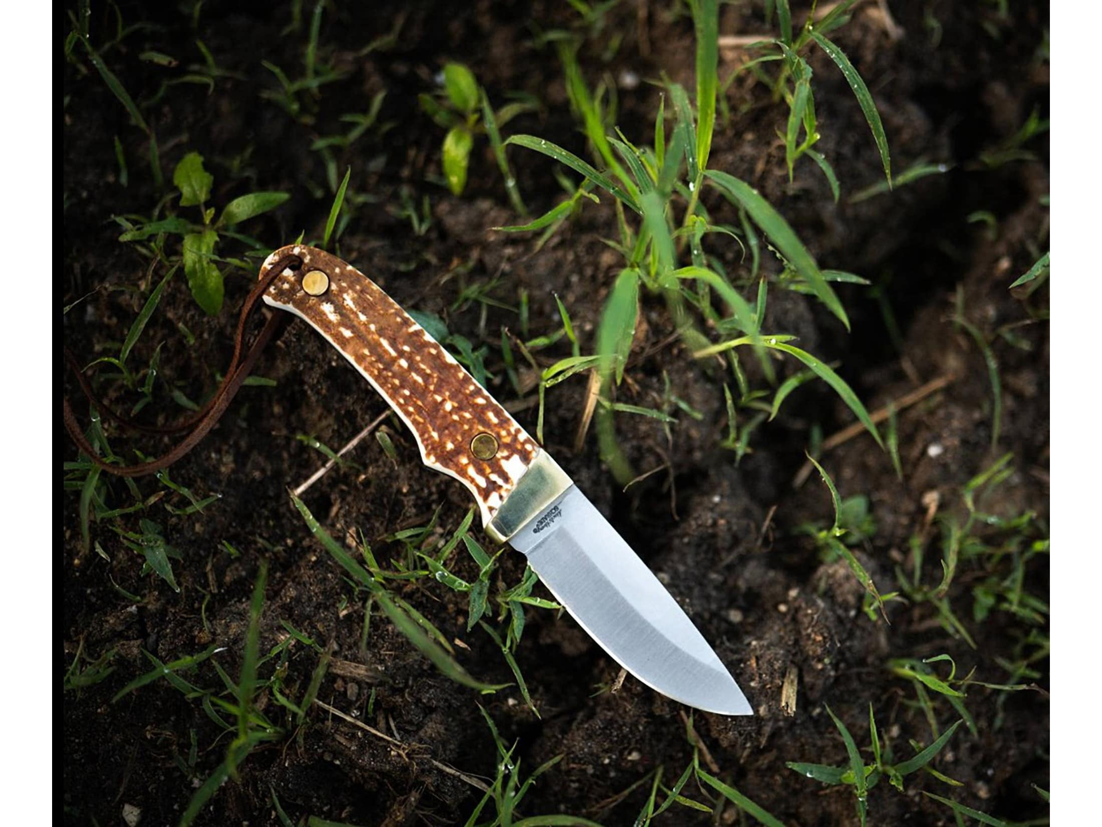 Uncle Henry Phin Pro Hunter Fixed Blade Knife 3.6" Drop Point 7Cr17MoV Stainless Satin Blade Staglon Handle