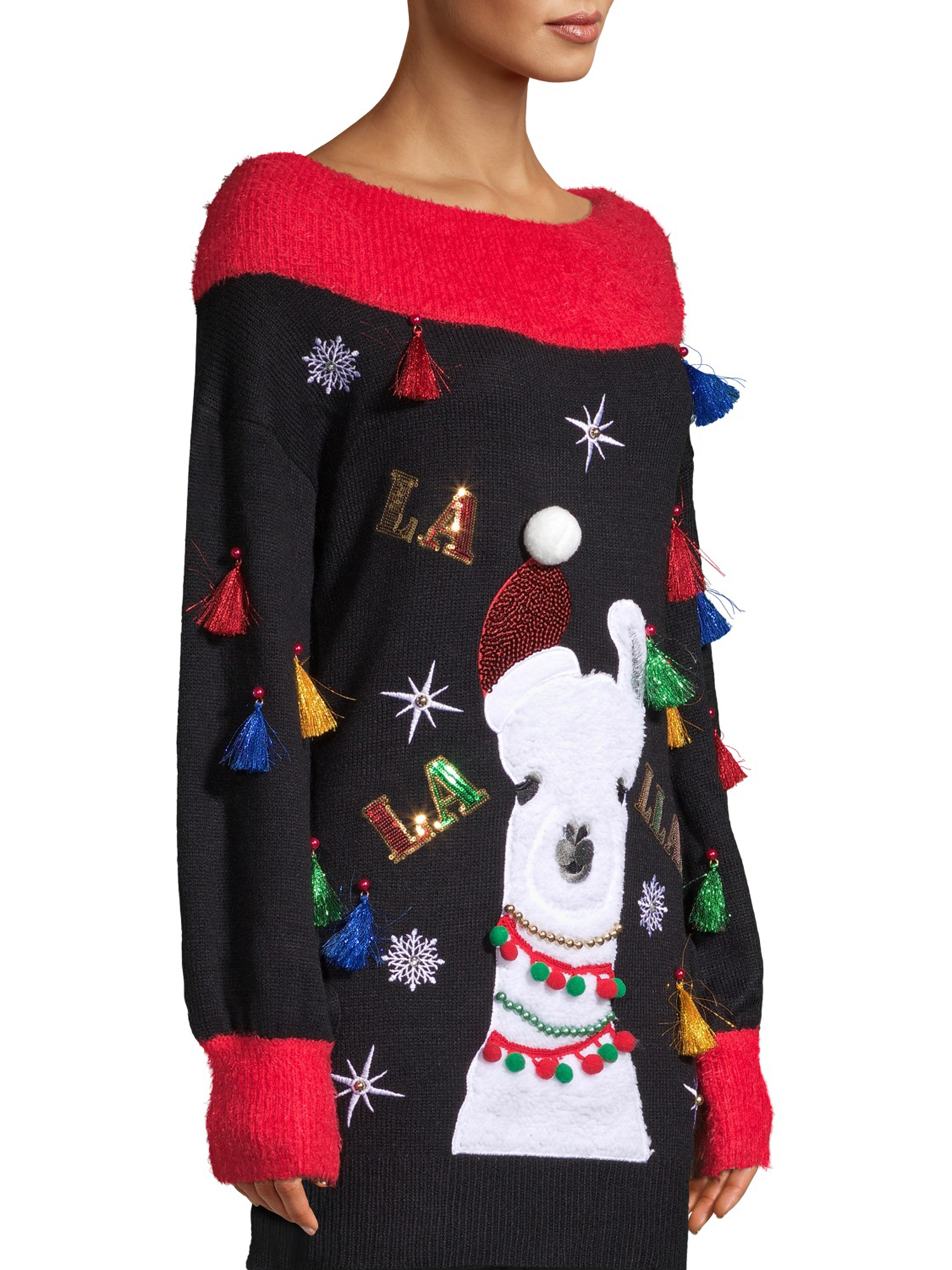 Llama Ugly Christmas Sweater, Sizes 