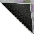 thumbnail image 2 of HomeRoots 625621 8 ft. Purple & Green Abstract Washable Transitional Indoor & Outdoor Round Area Rug, 2 of 2