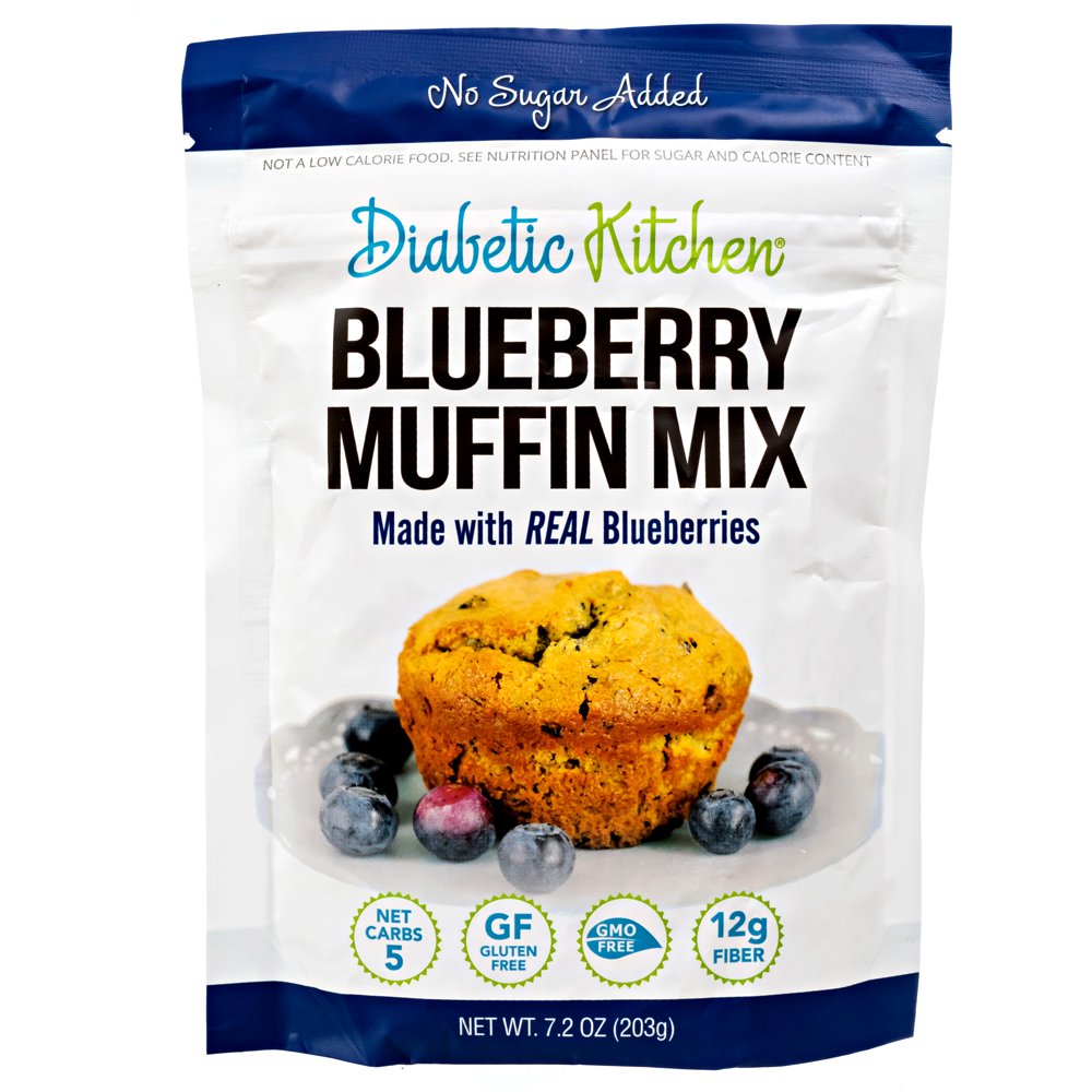 Diabetic Kitchen Low Carb Blueberry Muffin Mix No Sugar Added