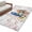 Pink Blue Off White, variant on Birds Floral Area Rugs 8'x10', Washable Small Throw Rugs for Living Room Patio, Farmhouse Pink Flower Leaf Wood Grain Brown Indoor Outdoor Rug Non-Slip Low Pile Carpet Runner Reversible Floor Mats