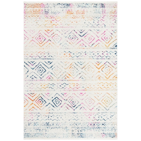 SAFAVIEH Tulum Merletta Oriental Area Rug, Ivory/Fuchsia, 10' x 13'