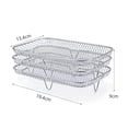 thumbnail image 3 of RRJ 304 Stainless Steel Dehydration Rack For Air Fryer, Stackable 3-Tier Drying Rack With Elevated Corners And Clips, Accessory For Jerky Herbs Fruits Vegetables, Dehydrator Rack For Kitchen Cooking, 3 of 3