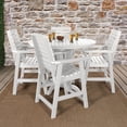 thumbnail image 4 of Highwood's 48" Round 5-pc Weatherly Dining Set - Counter Height, Outdoor, Eco-friendly, Synthetic Wood, 4 of 10