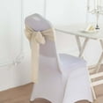 thumbnail image 2 of Efavormart 5 Pack Beige Premium Faux Linen Chair Sashes, Slubby Textured Wrinkle Free Sashes, 2 of 11