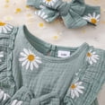 thumbnail image 6 of MEZZALL Girls Summer Flower Print Sleeveless Dress With Bow Tie And Headband Reversible Floral For Toddler And Baby O-Neck Fashionable Dresses, 6 of 8