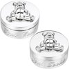 Personalized Gloria Duchin Silvertone First Tooth and Curl Trinket Boxes, Set of 2