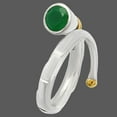 thumbnail image 6 of Natural Green Onyx 925 Sterling Silver Ring s.10 Jewelry DGR1138_D_10 R-1248, 6 of 7