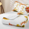 thumbnail image 4 of Erosebridal Retro Farm Truck Quilt Full, Thanksgiving Wheat Pumpkin Full Bedspread Sets for Boys Girls, Red Orange White, 3 Pieces 1 Coverlet and 2 Pillowcases, 4 of 7