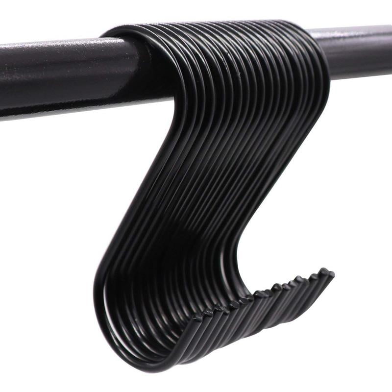 30 Pack Heavy Duty S Hooks Black Steel S Shaped Hooks For Hanging Pans Pots Plants Bags Towels Kitchen Hooks Hanger Large 3 5 Inch Walmart Com Walmart Com