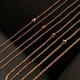thumbnail image 3 of 20pcs Wholesale Womens Strong Rose Gold Stainless Steel Rolo Chain Necklace, 3 of 7
