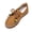 Brown, variant on Beige Womens Flat Shoes Beaded Front Tie Ethnic Style Thick Sole Summer Comfortable Casual Daily Wear Lightweight Breathable Shoes Size 43