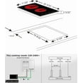 thumbnail image 4 of K&H German Designed 2 Burner Dual 12 Inch Built-in Electric Stove Top Radiant Ceramic Kitchen Cooktop Sensor Touch Control 240V 3000W CERV-3002, 4 of 7