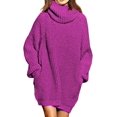 thumbnail image 1 of LAICAIW Robe Chandail Longue Ample à Col Roulé Oversize pour Femmes, 1 of 6