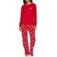 thumbnail image 5 of U.S. Polo Assn. Women's & Women's Plus Long Sleeve Top and Plush Pant Pajama Sleep Set, 2-Piece, Sizes S-3XL, 5 of 5