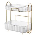 thumbnail image 3 of Organizador de mostrador de baño oso de fresa de 2 capas con caja extraíble transparente, 3 of 10