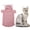 Pink, variant on BIMZUC Pet Cat Small Dog Costumes Rabbit Ear Shape Clothes Keep Warm Hooded Design Autumn Winter Gray XS Adorable Pet Apparel For Fun (5.91 inches / 15 cm)