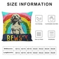 thumbnail image 5 of Dope Dog White Silohouette Sunset Quee Elizabeth Pocket Beag Throw Pillow, , Multicolor, 5 of 5