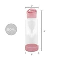 thumbnail image 6 of Clear Water Bottle 12oz / 350ml Wide Mouth Glass Bottles with Strap, Lids for Juicing, Smoothies, Infused Water, Beverage Storage, Pink, 6 of 6