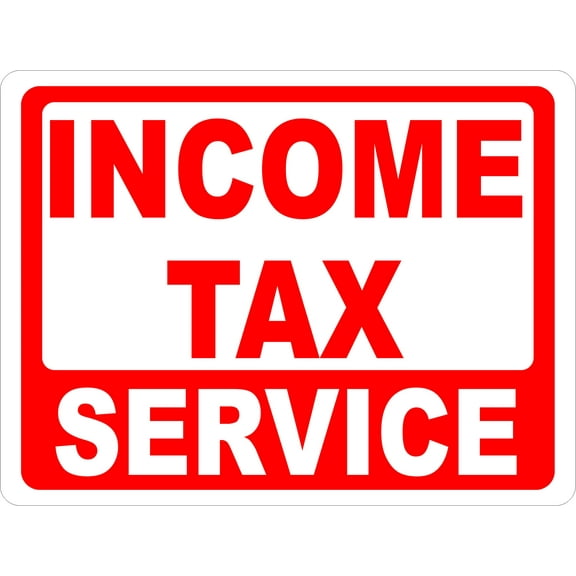 Income Tax Service Sign