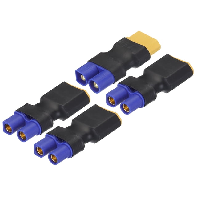 Adaptador de conector de 3 piezas XT60 macho a EC3 hembra y 1 pieza XT60 hembra a EC3 macho para RC, convertidor de batería LiPo RC