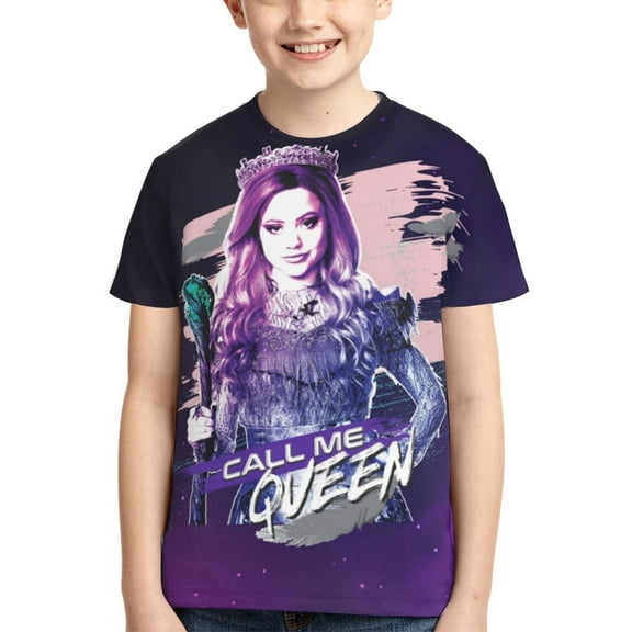 Kids 3D Graphic Descendan-t T-Shirts, Novelty Shirts Crewneck Short Sleeve Tees for Youth Boys Girls