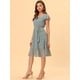 thumbnail image 2 of Vestido midi con Cinturón Allegra K Gris azulado M, 2 of 5