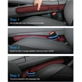 thumbnail image 5 of Leather Car Seat Gap Filler Universal for Car Truck SUV to Block The Gap Between Seat and Console Stop Things from Dropping 2 Sets Black, 5 of 14