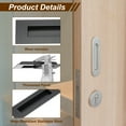 thumbnail image 3 of Uxcell Recessed Finger Flush Pulls 6" Sliding Closet Door Pulls Pocket Door Handles with Screws Black, 3 of 7