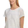 thumbnail image 3 of Calvin Klein Women's Short Sleeve Knit Top, Soft White, Size Medium, 3 of 4