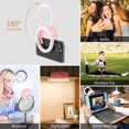 thumbnail image 4 of HAHDAXIA Selfie Ring Light, Rechargeable Clip-on Ring Light with 40 LED Lights, Portable Circle Selfie Light for iPhone/Android Smart Phone Photography, Camera Video, Girl Makes up-Pink, 4 of 6