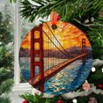 thumbnail image 2 of Golden Gate Bridge Ornament 2025, Travel Landmark Christmas Decoration, Holiday Keepsake Gift, Collectible Souvenir, Glass Look Hanging Decor, Xmas Tree Decoration, 2025, Seasonal, 2 of 5