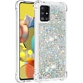 thumbnail image 3 of Compatible with Samsung Galaxy A51 5G Case Glitter Luxury Cute Love Liquid Quicksand Clear TPU Girls Women Stylish Bumper Shockproof Protective Case for Samsung Galaxy A51 5G Sliver YB, 3 of 12