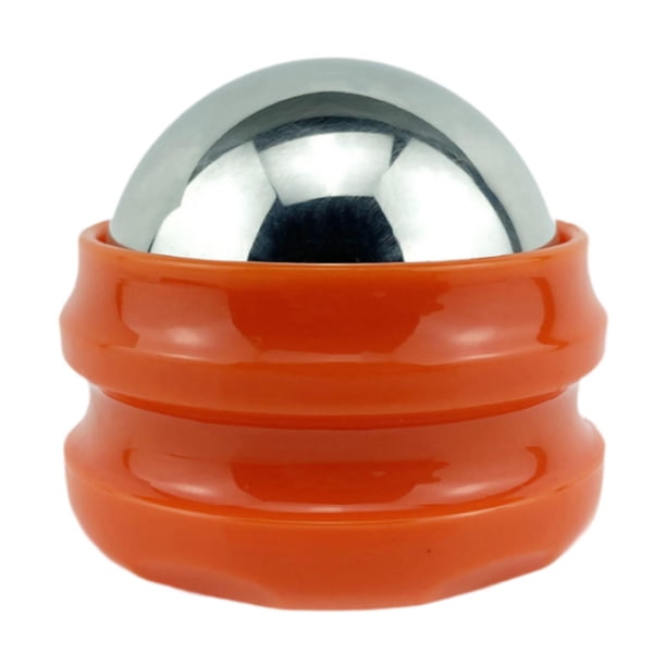 Pelota de fitness rodante de mano, pelota de rodillo para fascia, pelota profesional multiusos práctica para yoga, terapia de frío y calor para músculos. Naranja