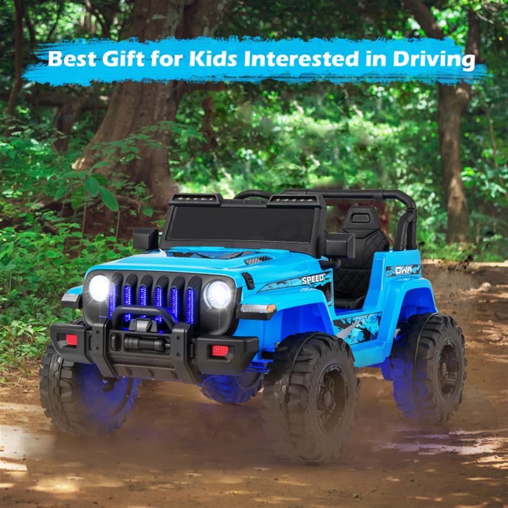 CIPACHO 12V Kids Ride-on Jeep Car with 2.4 G Remote Control, Kids Toys, Gift for Boys Girls-Blue
