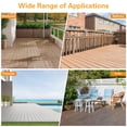 thumbnail image 7 of Aluminum Patio Coffee Table Outdoor Furniture Conversation Table Rectangle UV Resistant All Weather Use Waterproof for Poolside Backyard, Gray, 7 of 7