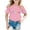 Pink, variant on OOOUM Toddler Girls Short Sleeve T-Shirt Classic Fit Crewneck Heart Graphic Basic Tees Trendy Comfortable Casual Tees Orange 3-4 Years