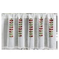 thumbnail image 2 of Embroidered Semi-Transparent Curtains Kitchen Tiered Half Window Sheer Curtain Rod Pocket Tulle Curtains for Kitchen B, 2 of 3