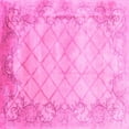 thumbnail image 1 of Ahgly Company Indoor Square Abstract Pink Contemporary Area Rugs, 4' Square, 1 of 4