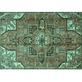 thumbnail image 1 of Ahgly Company Indoor Rectangle Persian Turquoise Blue Traditional Area Rugs, 8' x 10', 1 of 4