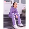 thumbnail image 3 of PatPat Kids Clothes 2 Piece Hoodie Outfit Set Butterfly Graphic Sweatshirt Pants Purple 6-7Y, 3 of 12