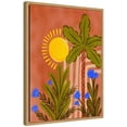 thumbnail image 4 of Kate and Laurel Moroccan Forest Framed Canvas Wall Art by Nikita Jariwala 18 x 24 Sylvie Natural, Traditional, Abstract, Tropical Art for Wall Decor, Living Room, Bedroom, 4 of 8