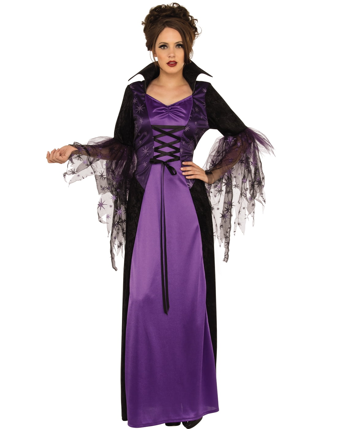 Enchanting Vampire Women Gothic Purple Witch Halloween Costume-Std ...