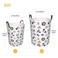 thumbnail image 2 of Lsque Cartoon Animals pattern Laundry Hamper Basket, Tall Woven Rope Hamper Basket for Clothes, Lightweight Storage Basket, Collapsible Waterproof-, 2 of 8