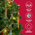 thumbnail image 2 of Joyfy 12 Pcs Colorful Glass Christmas Ornaments for Christmas Tree Decorations,Glass Icicle Ornaments, 2 of 6