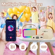 JYX Karaoke Machine for Kids Adults, Portable Karaoke Speaker Bluetooth with 2 Microphones, Rgb Lights, Best Gift for Girls/ Boys