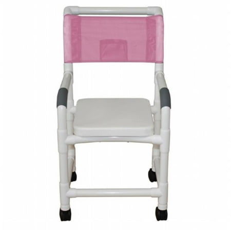 MJM International Shower Chair 18 in. - Silver - 250 lb. Capacity