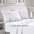 thumbnail image 3 of Lanco Premium Alhena 4 Piece Sheet Set, Bed Size Full, 100% Microfiber, Solid Color, White, Extra Soft, 3 of 5
